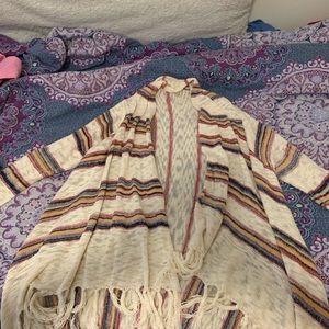 Cream stripped cardigan